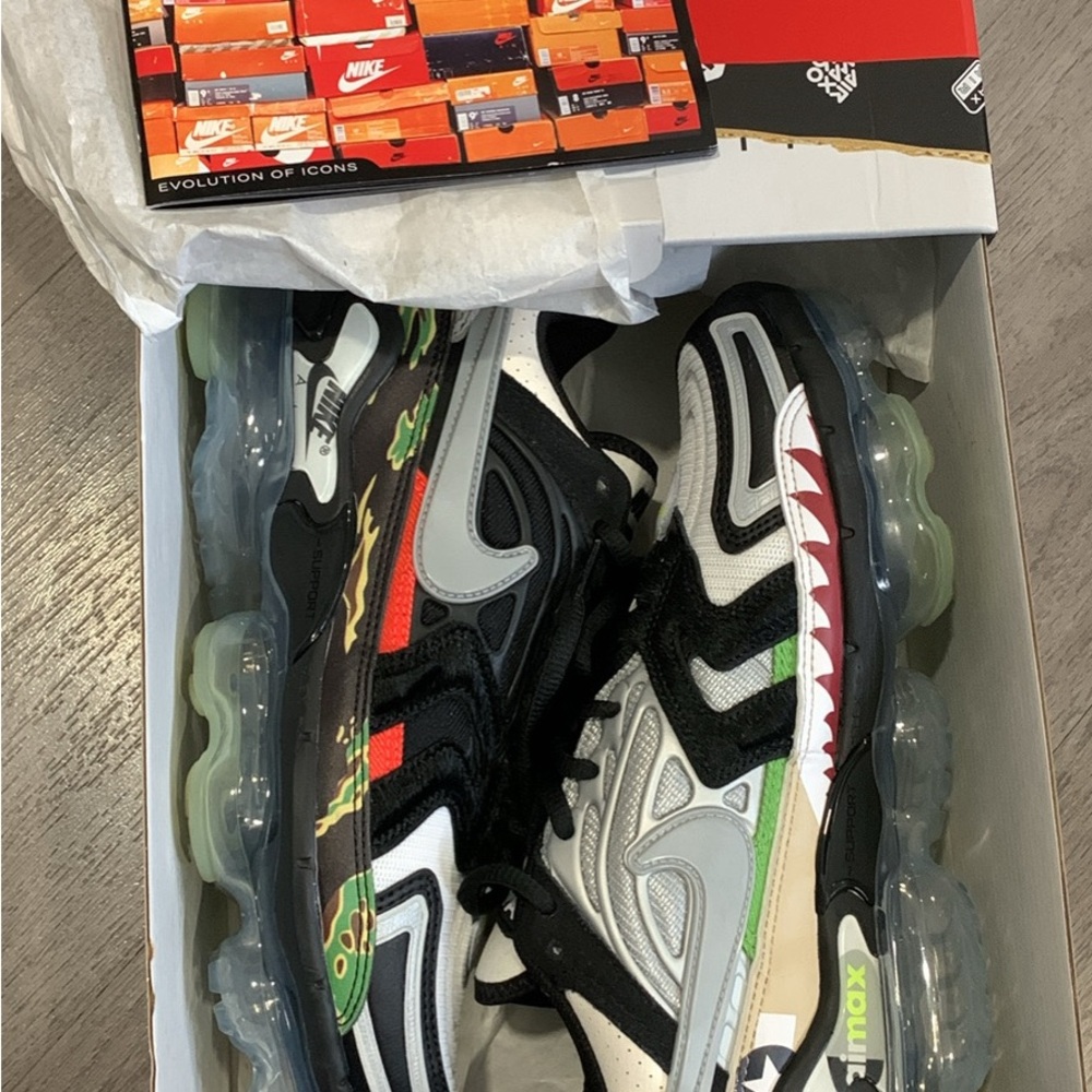Nike Air Max with Black, White, and Red Accents